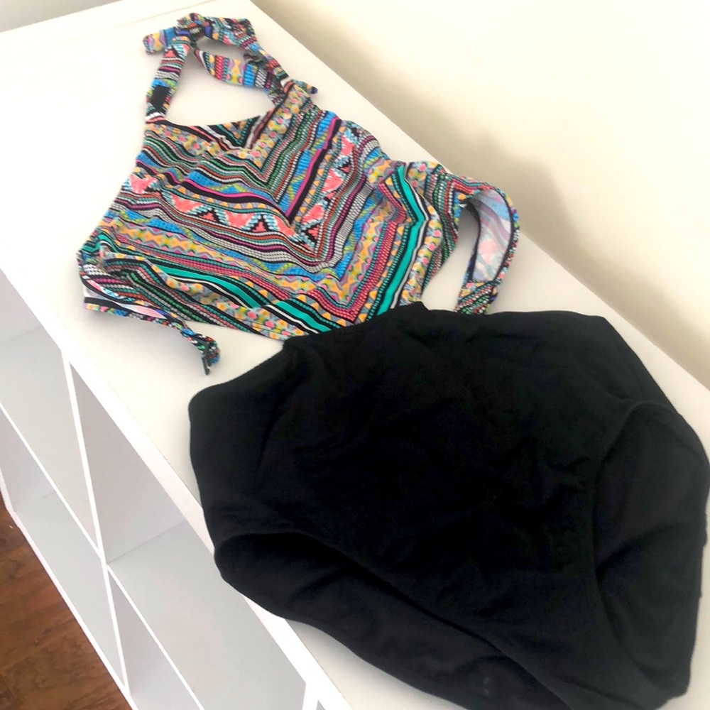 Halter style tribal swimsuit